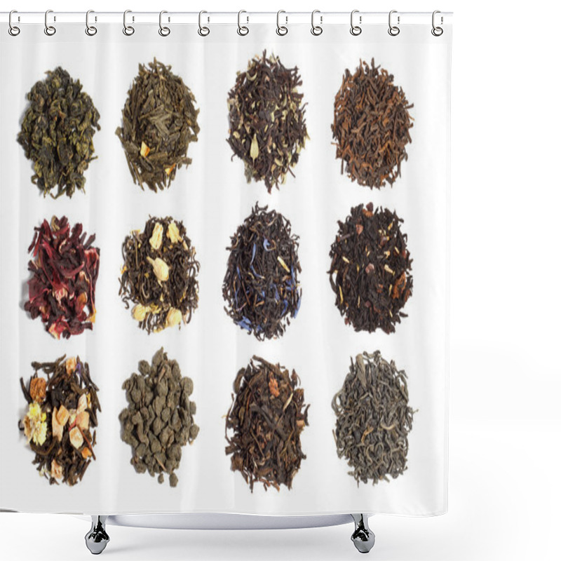 Personality  12 Varieties Of Tea Shower Curtains