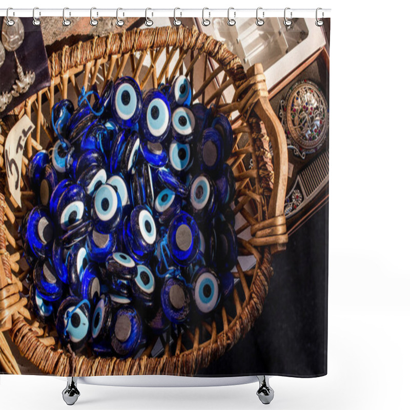 Personality  Evil Eye Bead As Amulet Souvenir  From Turkey Shower Curtains