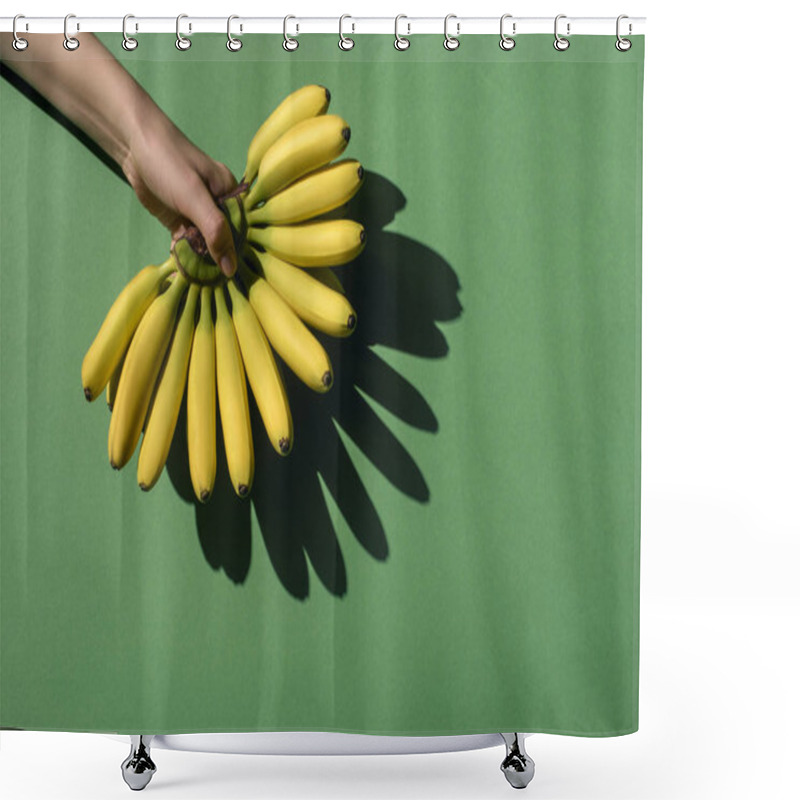 Personality  Bananas In Hand Shower Curtains