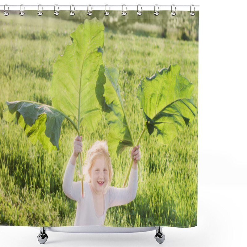 Personality  Girl With Burdock Outdoor Shower Curtains