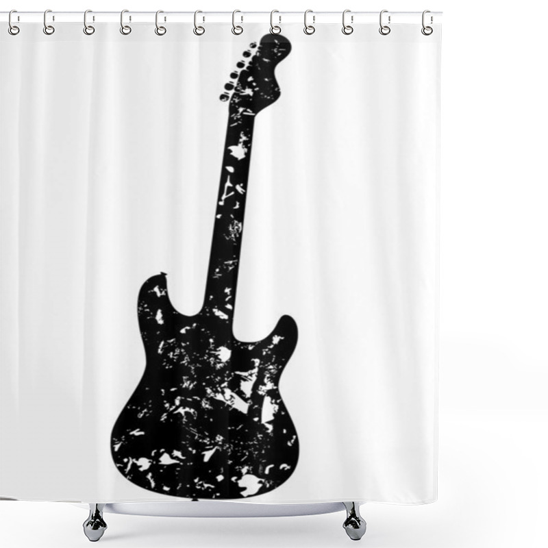 Personality  Grunge Styled Guitar Shower Curtains