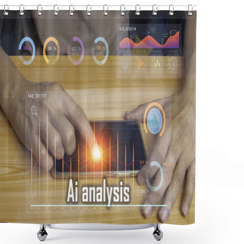 Personality  Concept Of Job Analysis With AI System Shower Curtains