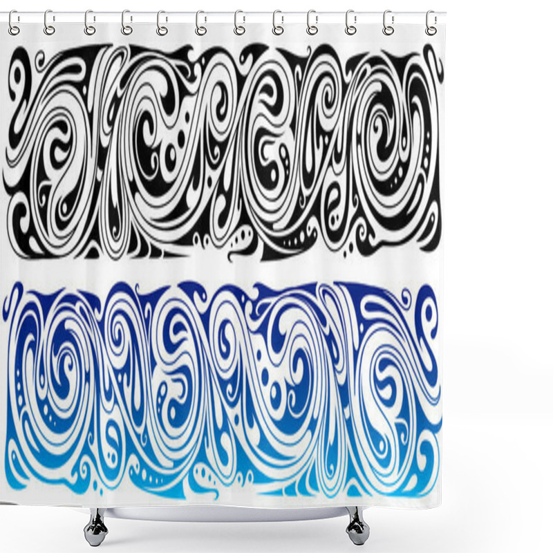 Personality  Water Swirls Ornaments Shower Curtains