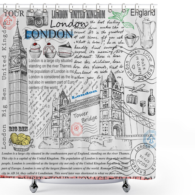 Personality  London Shower Curtains