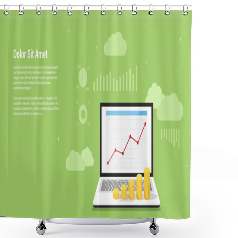 Personality  Business Growth Concept Shower Curtains