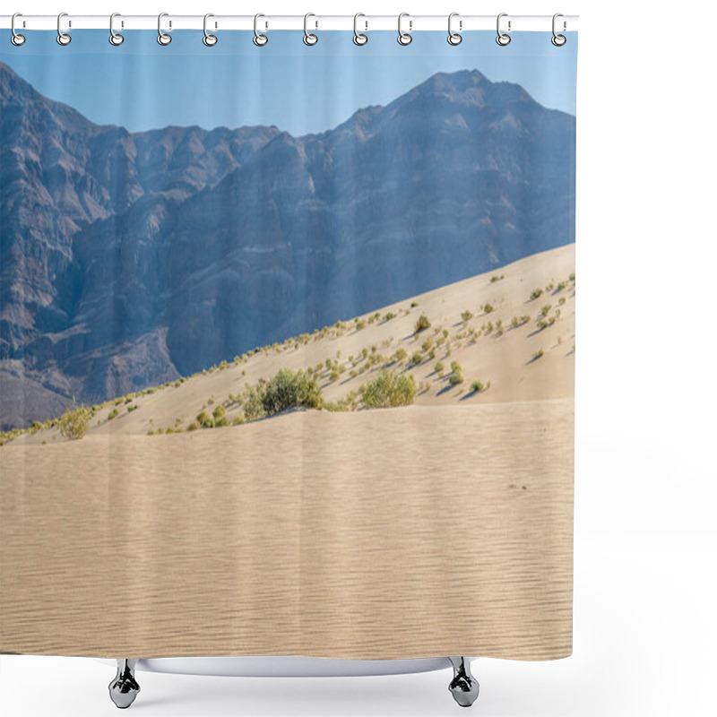 Personality  Sand Dunes And Mountains. Eureka Valley, Death Valley National Park, California Shower Curtains