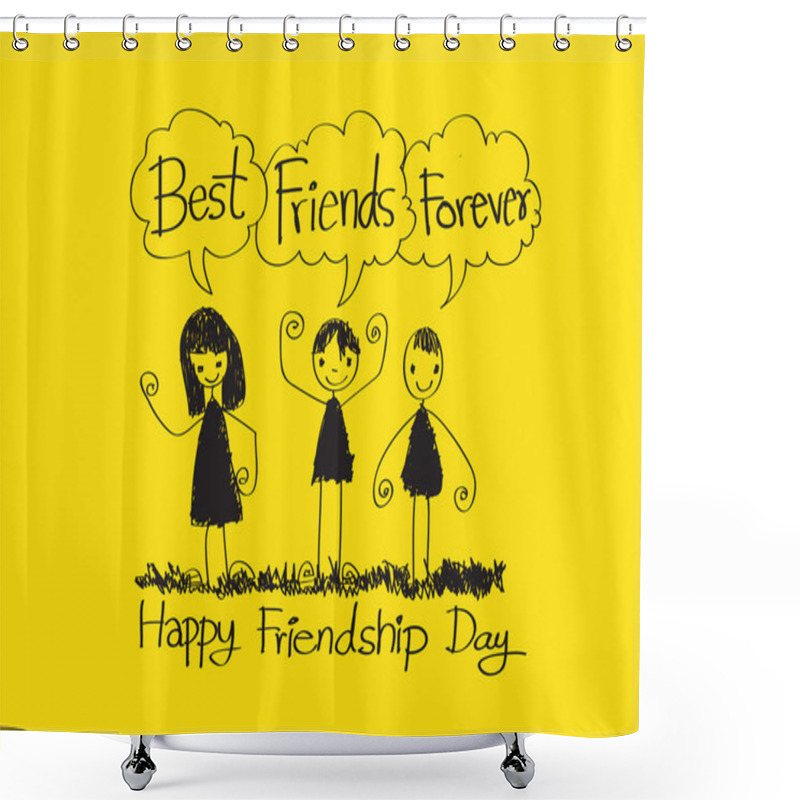 Personality  Best Friends Forever Idea Design Shower Curtains