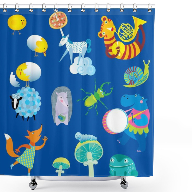 Personality  Animals Set Shower Curtains