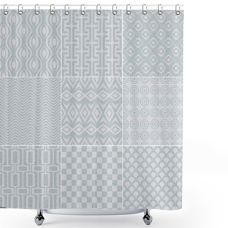 Personality  Seamless Geometric Abstract Pastel Pattern Shower Curtains