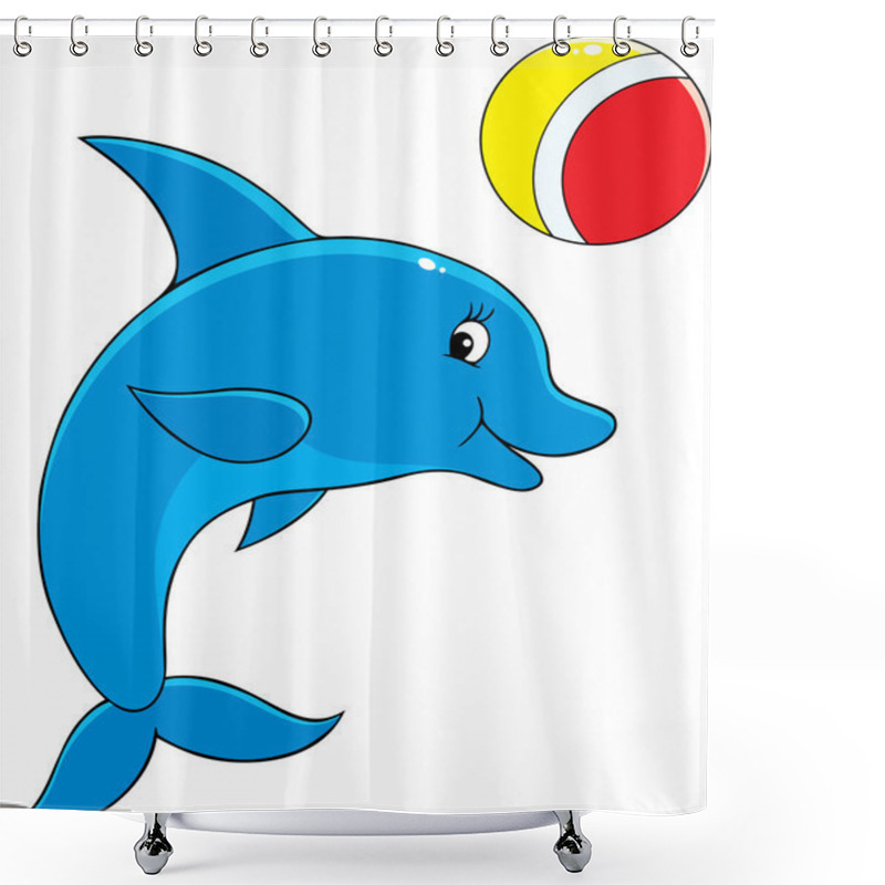 Personality  Dolphin Shower Curtains