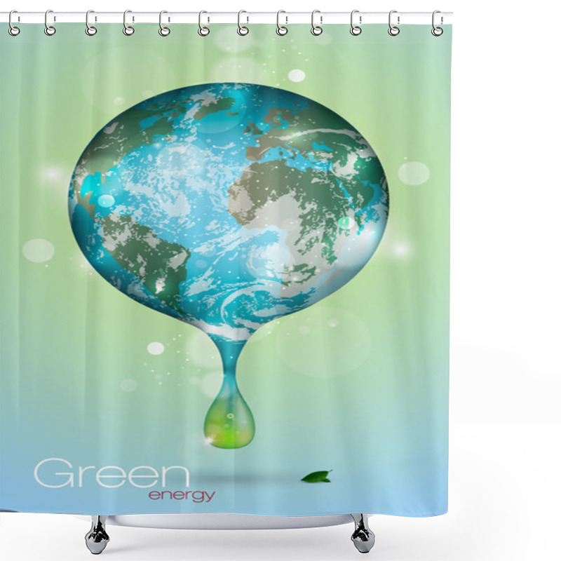 Personality  The Concept Of Clean Energy On The Planet Shower Curtains