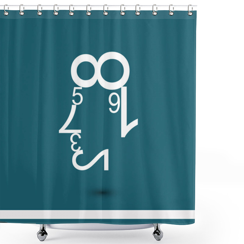 Personality  Human Face Of Data Figures. Shower Curtains