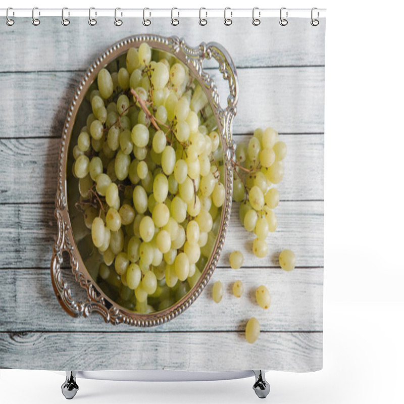 Personality  Bunches Of White Grapes Shower Curtains