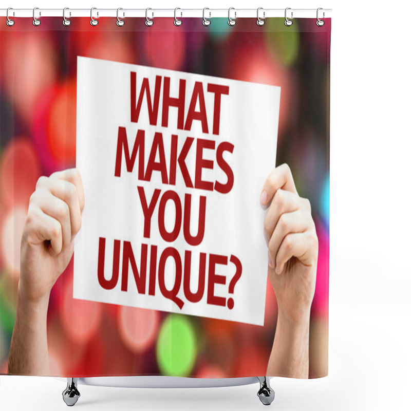 Personality  What Makes You Unique? Card Shower Curtains