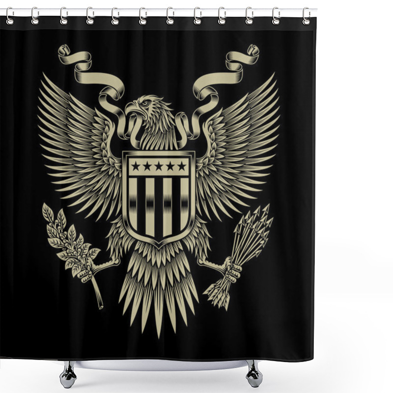 Personality  American Eagle Emblem Shower Curtains