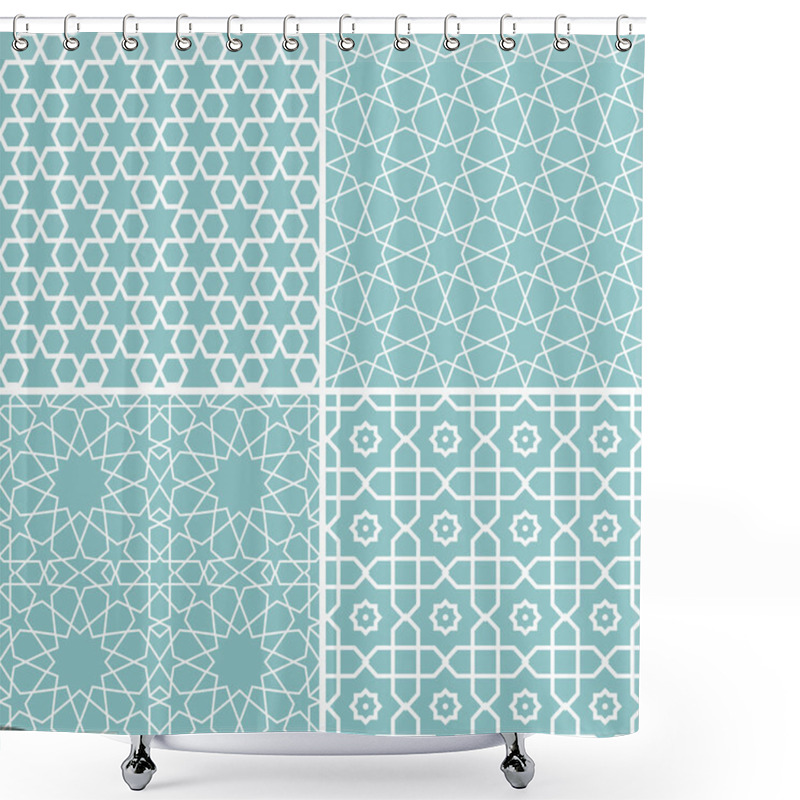 Personality  Set Of Geometric Patterns In Arabic Style Shower Curtains