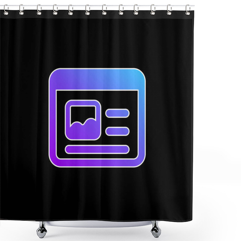 Personality  Article Blue Gradient Vector Icon Shower Curtains