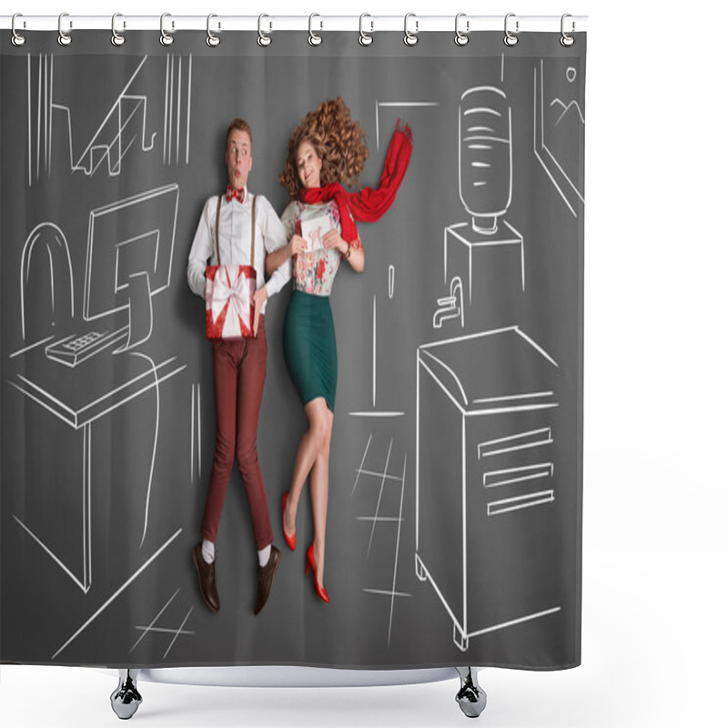 Personality  Work Romance. Shower Curtains