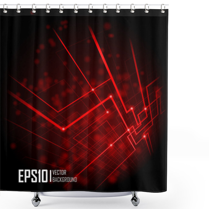 Personality  Red Abstract Glowing Background Shower Curtains