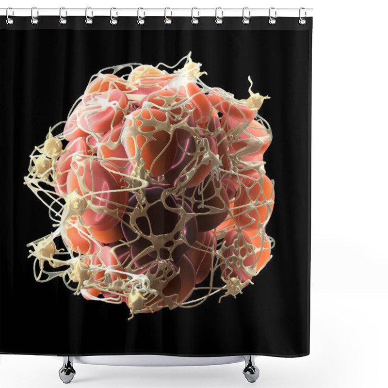 Personality  Thrombus In Bloodstream, Blood Clot With Activated Platelets And Shower Curtains