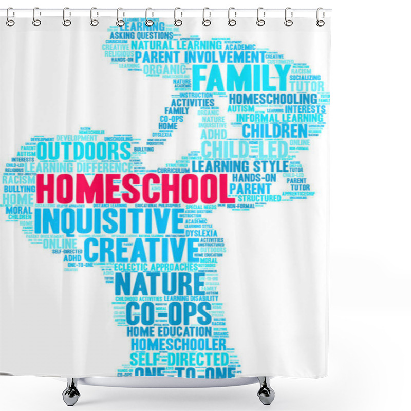 Personality  Homeschool Word Cloud Shower Curtains