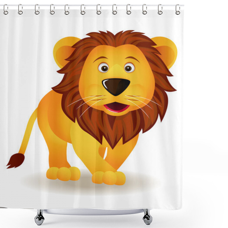 Personality  Lion Cartoon Shower Curtains