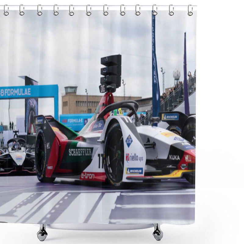 Personality  Berlin, Germany - May 25, 2019: Audi Sport Abt Schaeffler Race Car Shower Curtains