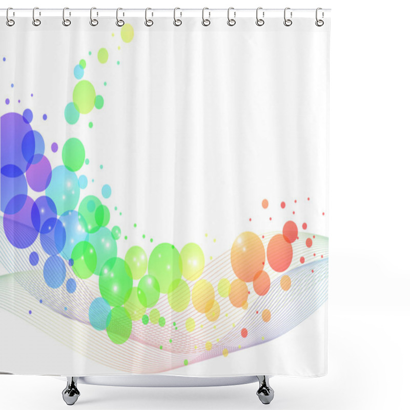 Personality  Transparent Dots Shower Curtains