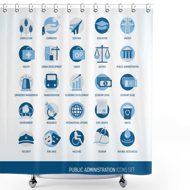 Personality  Public Administration Icons Shower Curtains