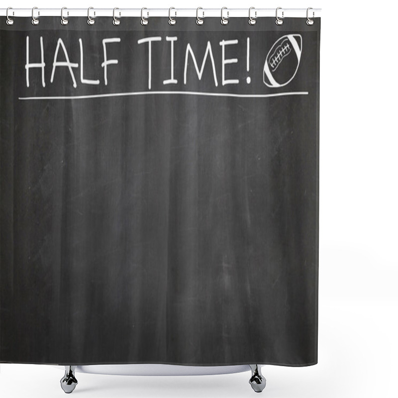 Personality  Football Half Time Chalkboard Shower Curtains