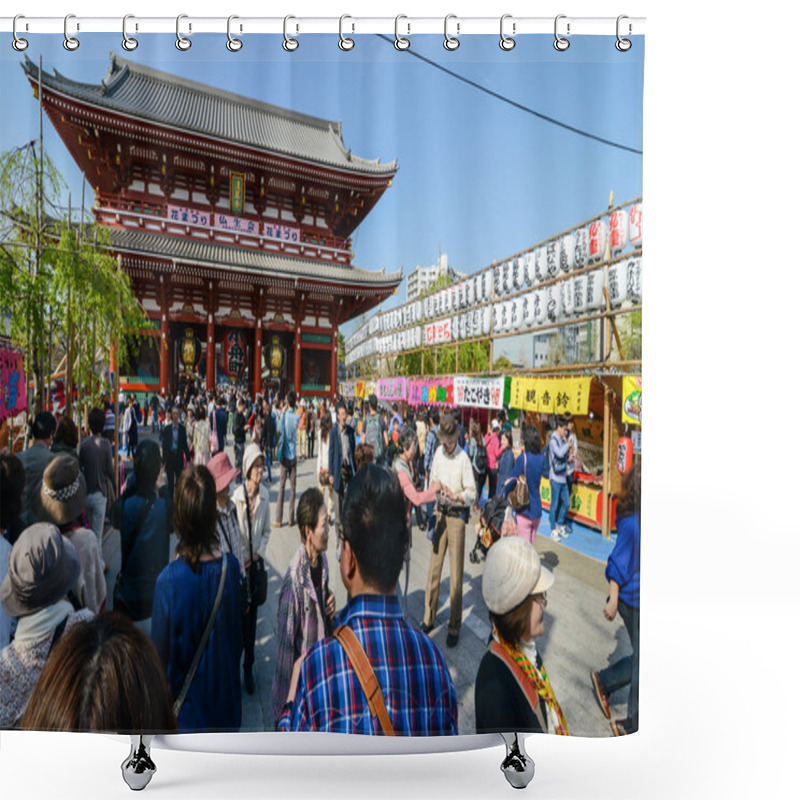 Personality  A Crowd Near Senso-ji Temple, Tokyo, Japan Shower Curtains