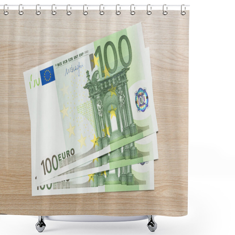 Personality  One Hundred Euro Banknotes Shower Curtains