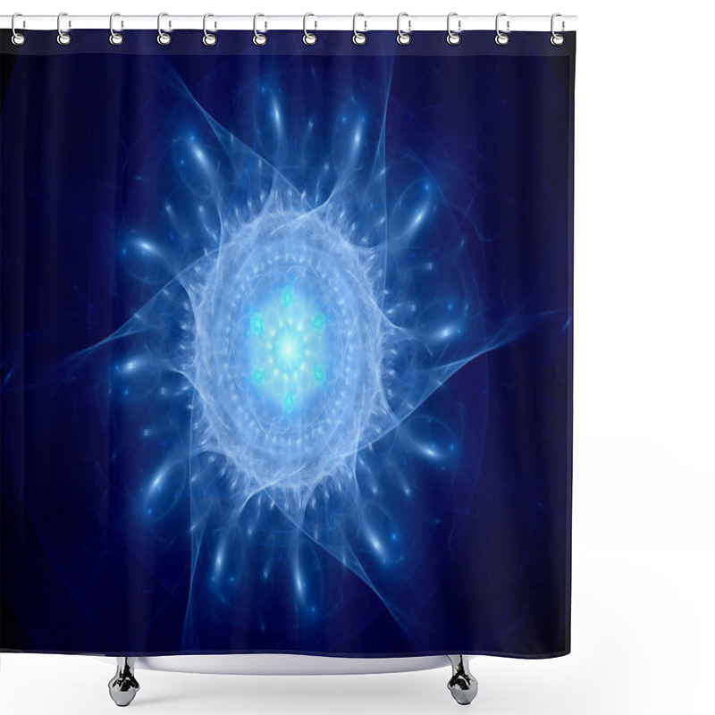 Personality  Blue Glowing Futuristic Background Shower Curtains