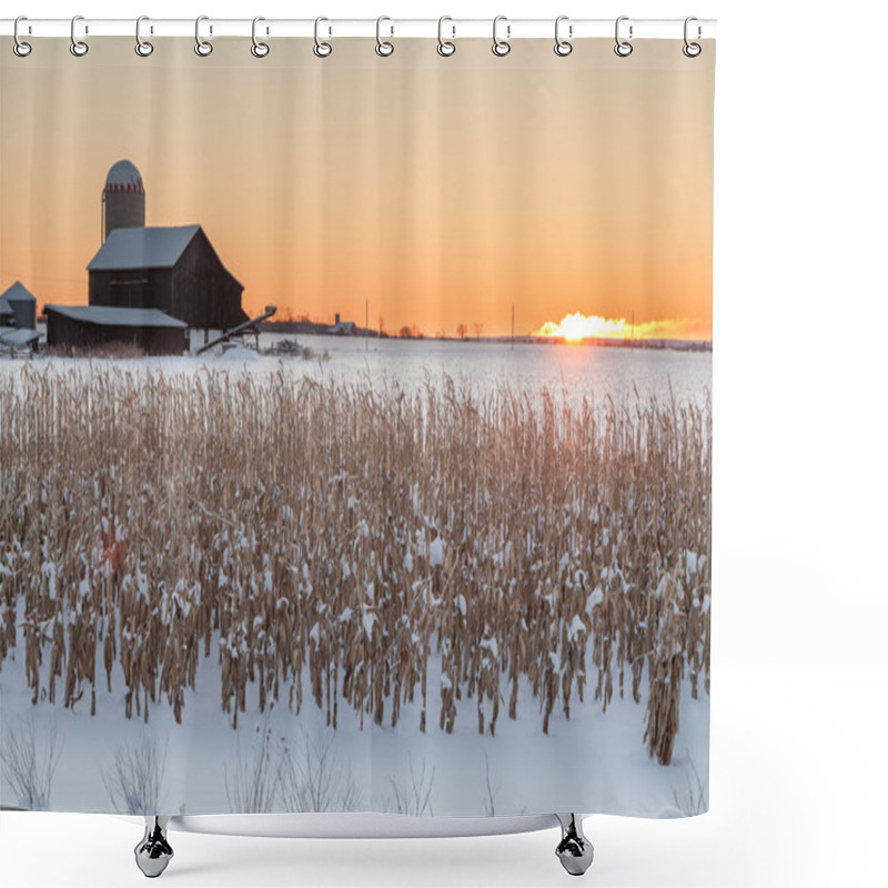 Personality  Winter Farm Shower Curtains