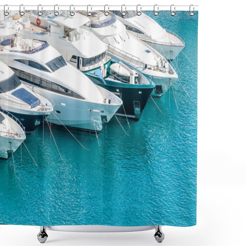 Personality  Yachts In Port Shower Curtains