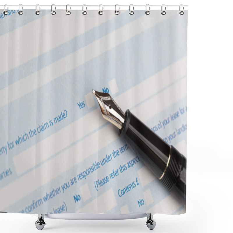 Personality  Auto Insurance Claim Form Shower Curtains