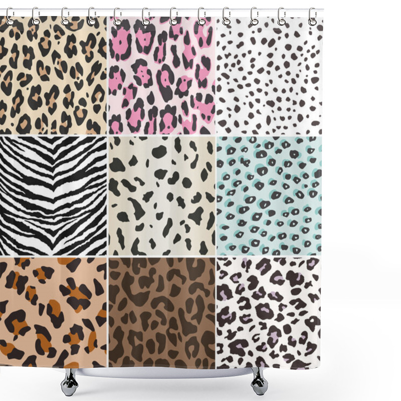 Personality  Repeated Animal Skin Texture Print Shower Curtains