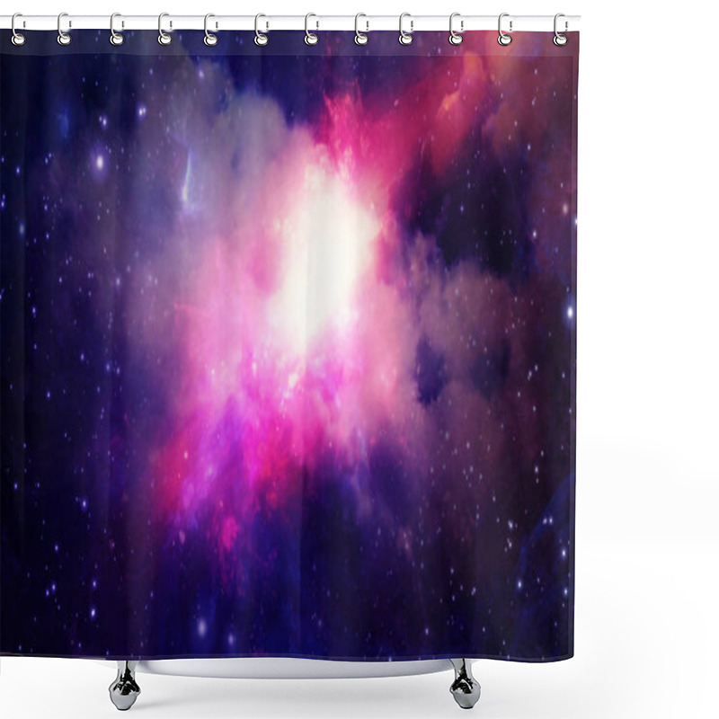 Personality  3D Rendering Of A Stellar Nebula And Cosmic Dust, Cosmic Gas Clusters And Constellations In Deep Space. Elements Of This Image Furnished By NASA Shower Curtains