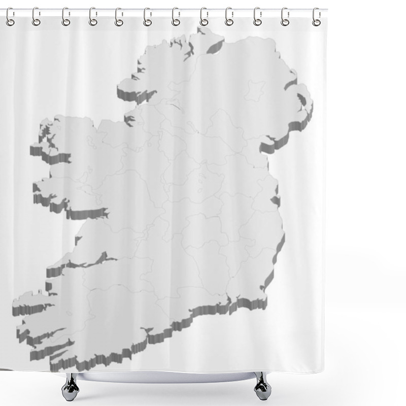 Personality  Ireland Map Country Shower Curtains