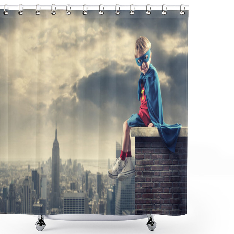 Personality  Little Superhero Shower Curtains