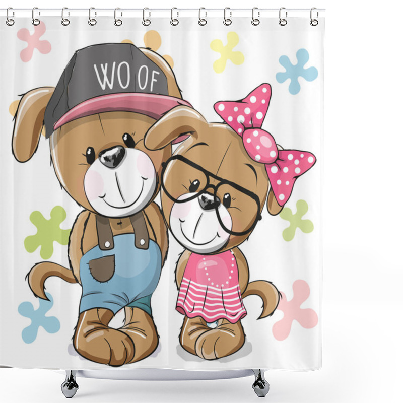 Personality  Two Dogs Shower Curtains