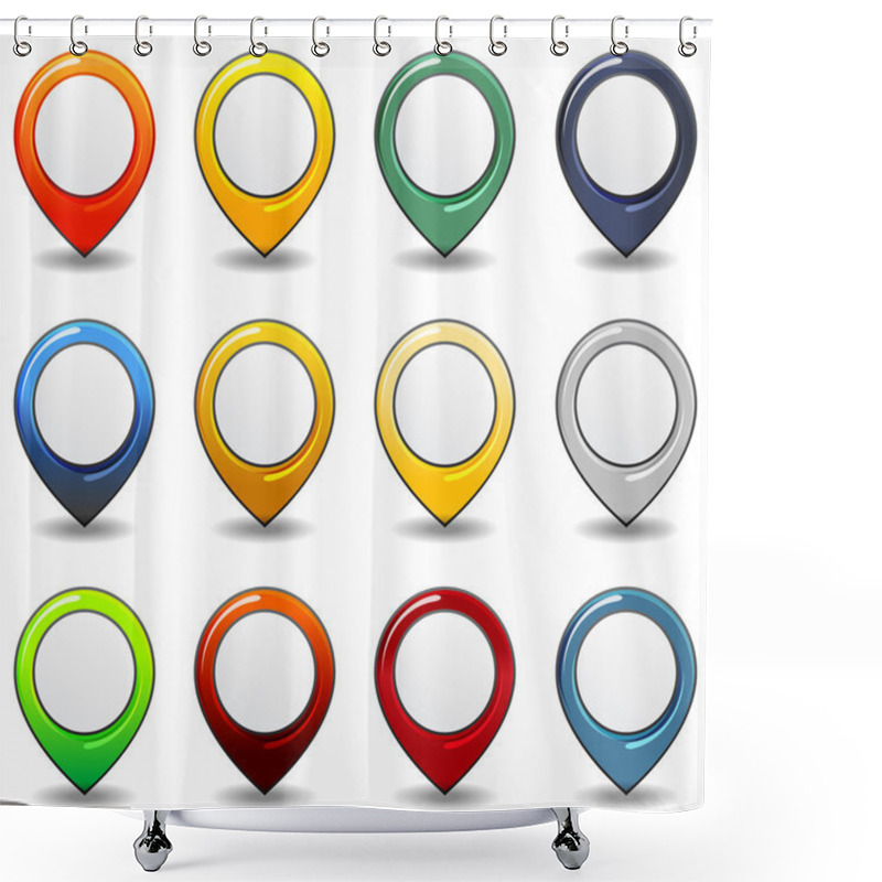 Personality  Location Markers Shower Curtains