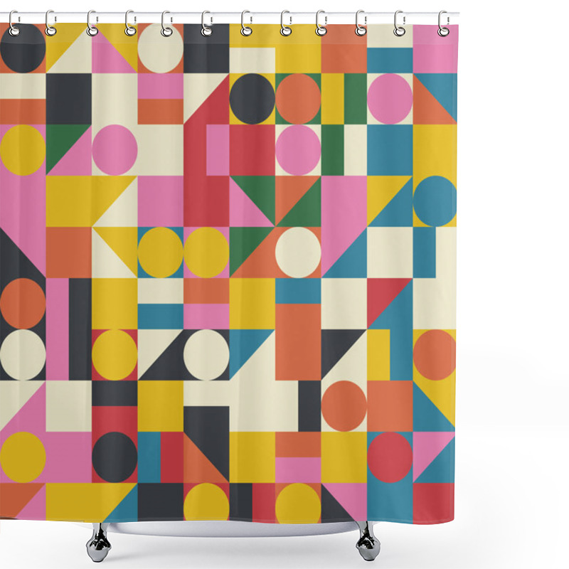 Personality  Bauhaus Composition Artwork Made With Vector Abstract Elements, Lines And Bold Geometric Shapes, Useful For Website Background, Poster Art Design, Magazine Front Page, Banners, Prints Cover. Shower Curtains