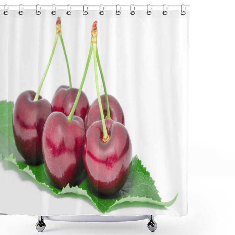 Personality  Sweet Juicy Cherry Tasty Ripe Berries Big Fruits Shower Curtains