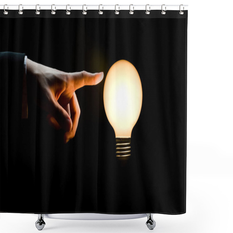 Personality  Illuminated Bulb Shower Curtains