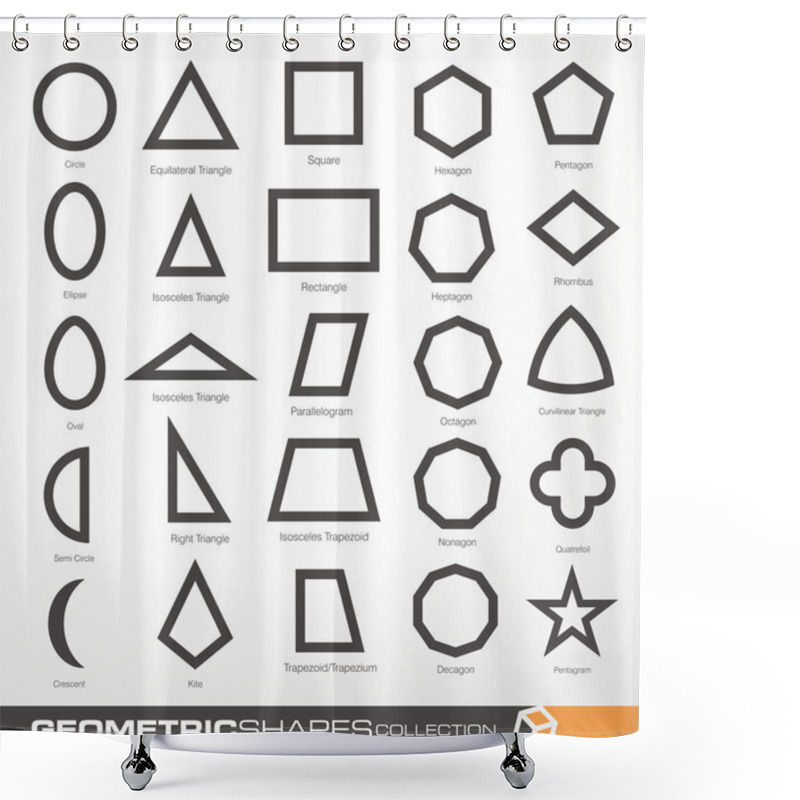 Personality  Set Of Geometric Shapes Shower Curtains