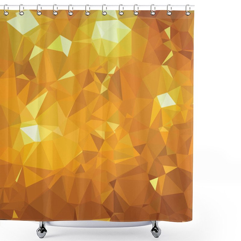 Personality  Background Abstract Triangle Geometry Pattern Gold Royal Page Shower Curtains