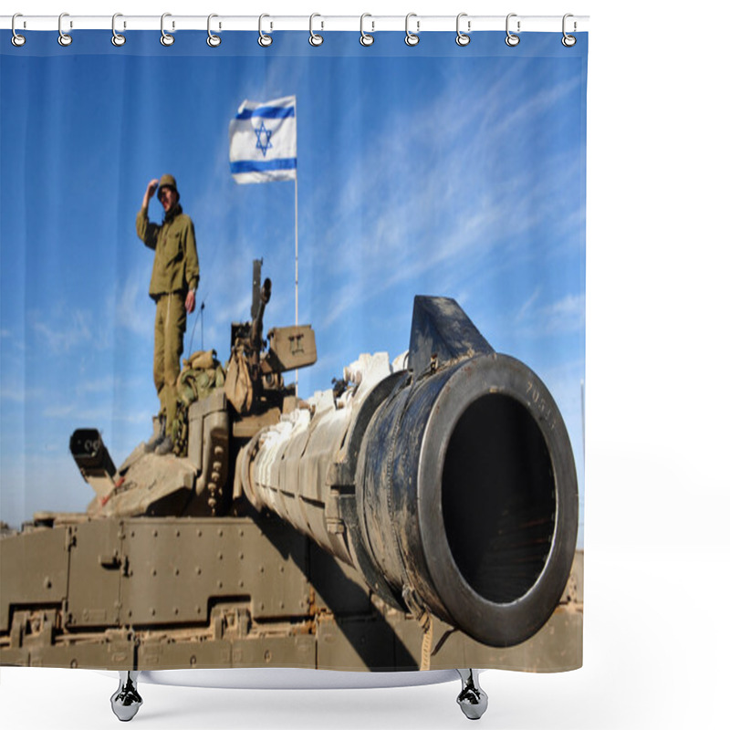 Personality  Israel Army Tank Shower Curtains