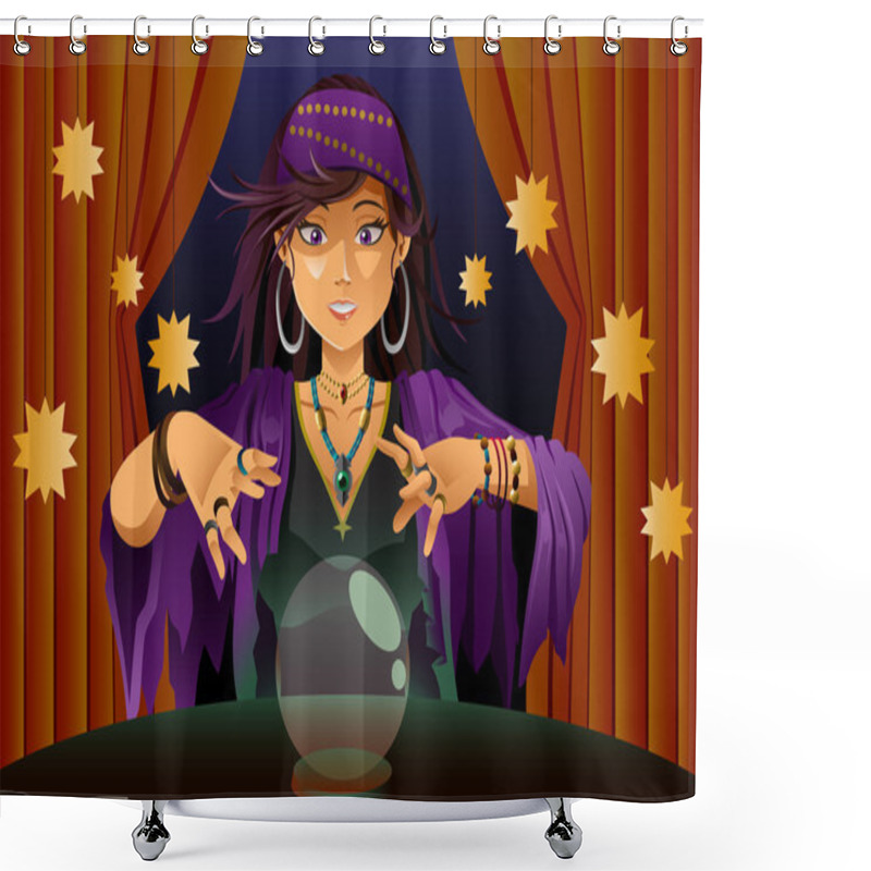 Personality  Fortune Teller Reading Crystal Ball Shower Curtains