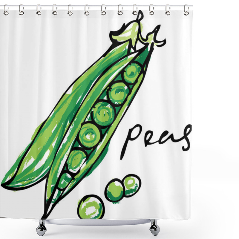 Personality  Fresh Peas And Pods Shower Curtains